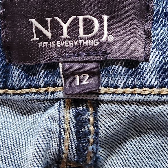 NYDJ Theresa wide-leg crop jean Size 12. Medium wash denim Loire - Picture 7 of 14
